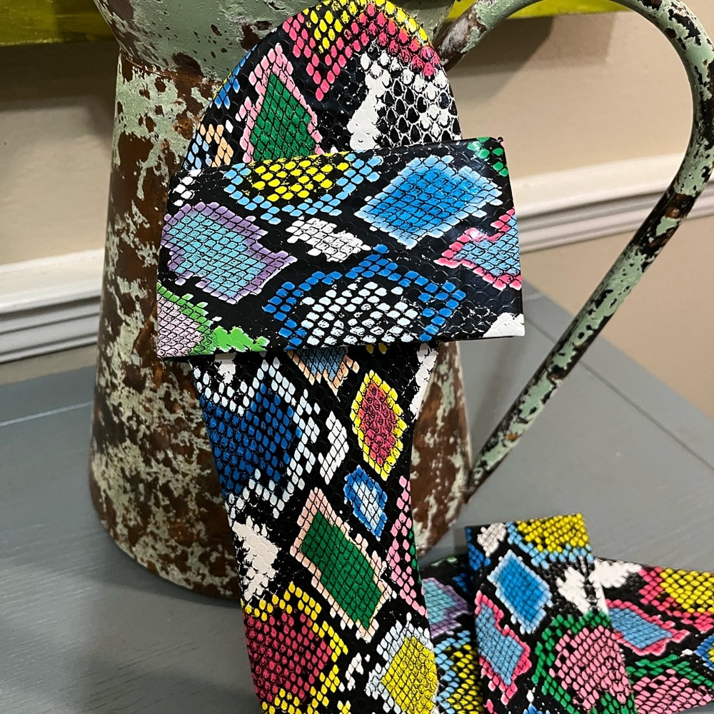 Colorful Snake Print Women's Sandals